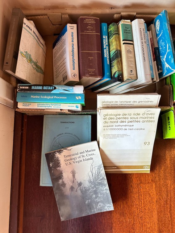 Collection of Marine Biology, Oceanography, and Geology Books