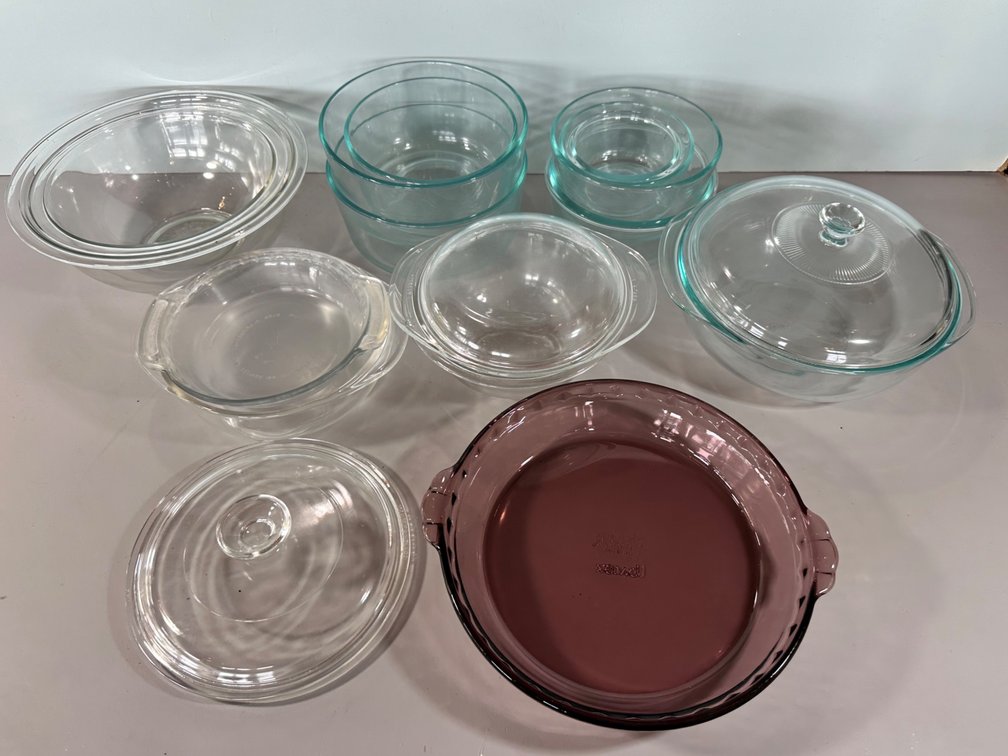 Glass Bowls and Glass Pie Dish Collection