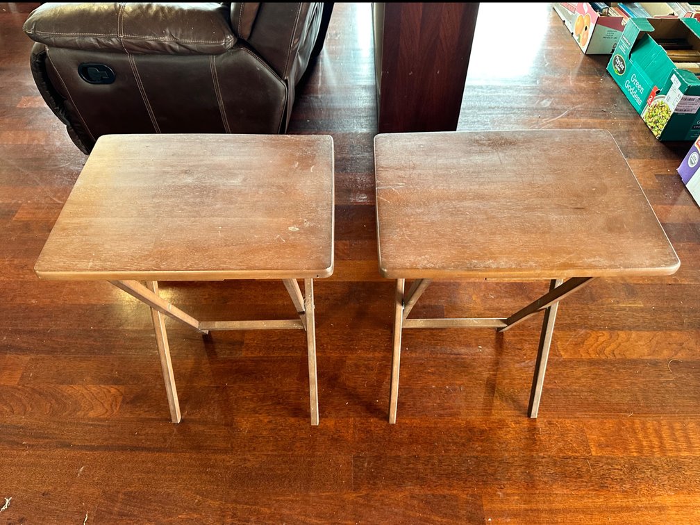 (X's 2) Folding TV Tray Table