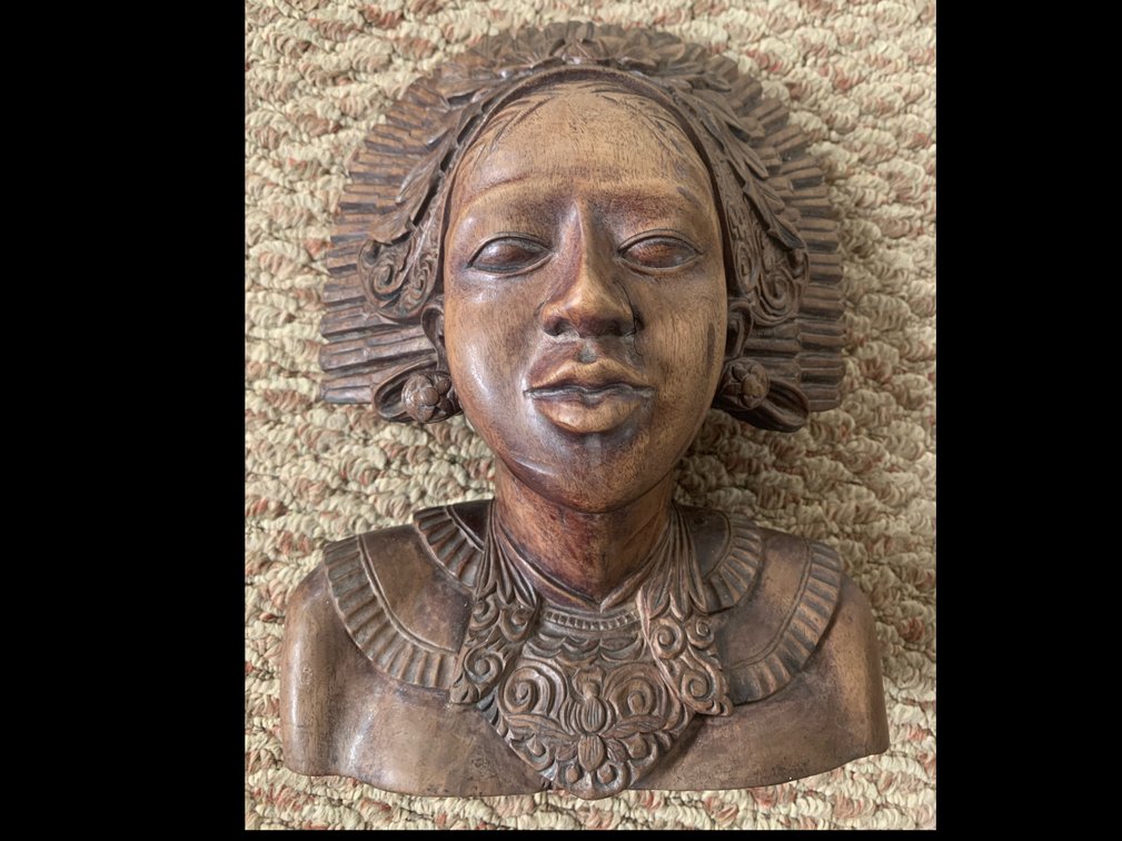 Carved Wooden Bust