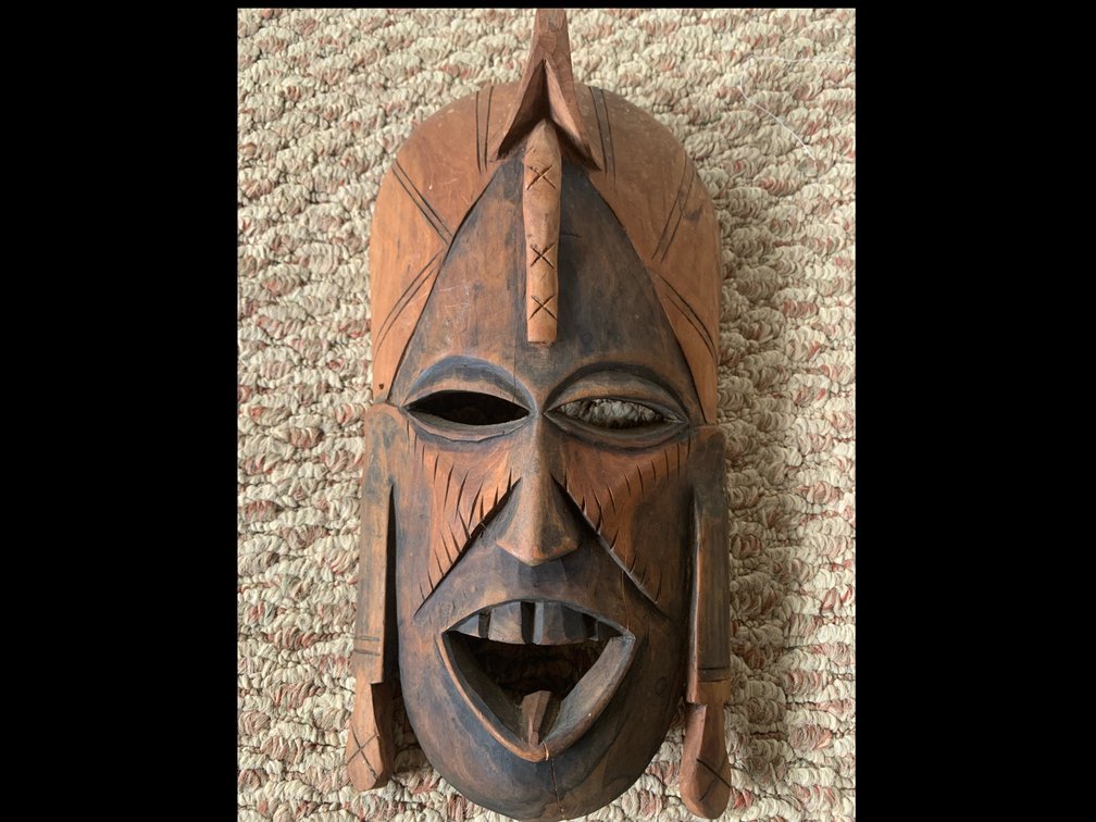 10” Wooden Carved African Mask