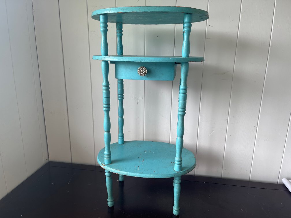 Vintage Blue Side Table