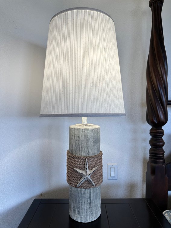 Charming Nautical Table Lamp with Starfish Detail