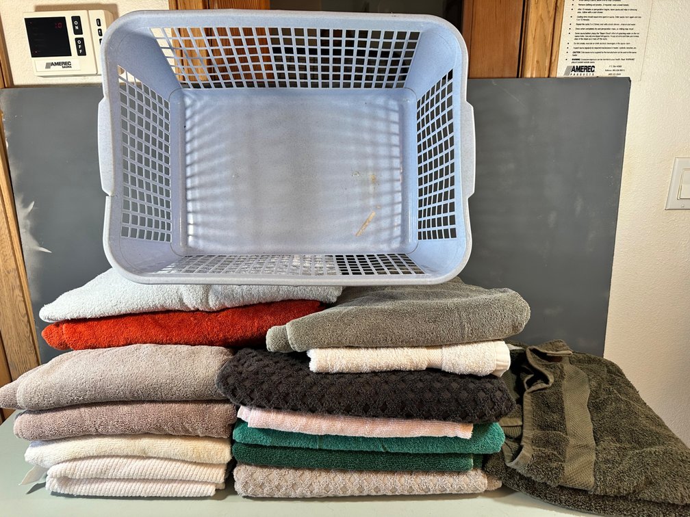 Essential Home Laundry Set with Diverse Towel Collection and Basket