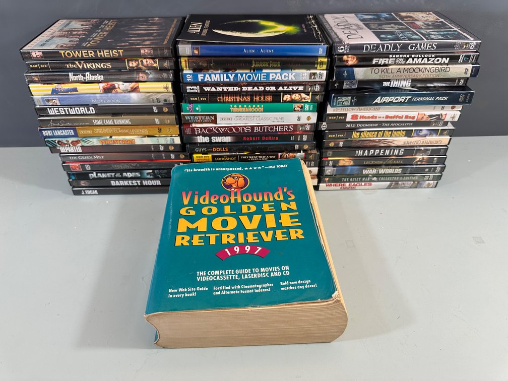 Extensive DVD Collection with Bonus 1997 VideoHound's Golden Movie Retriever Guide