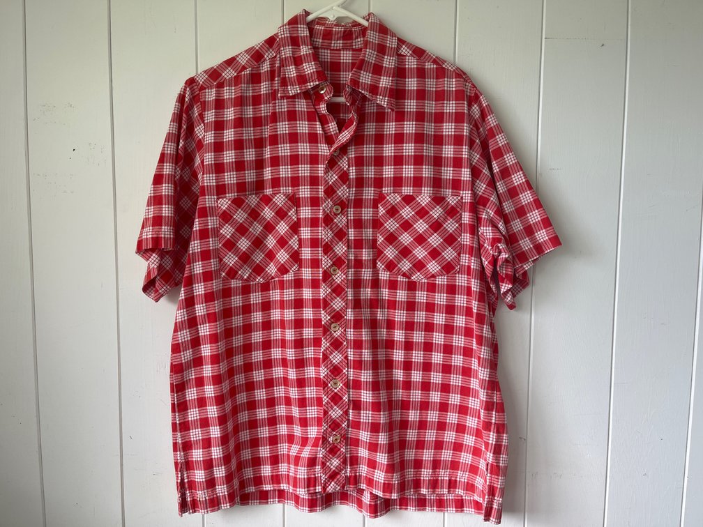 Vintage Red Palaka Shirt