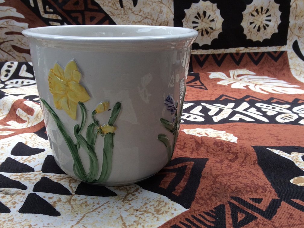Vintage Bassano ceramic pot planter 
