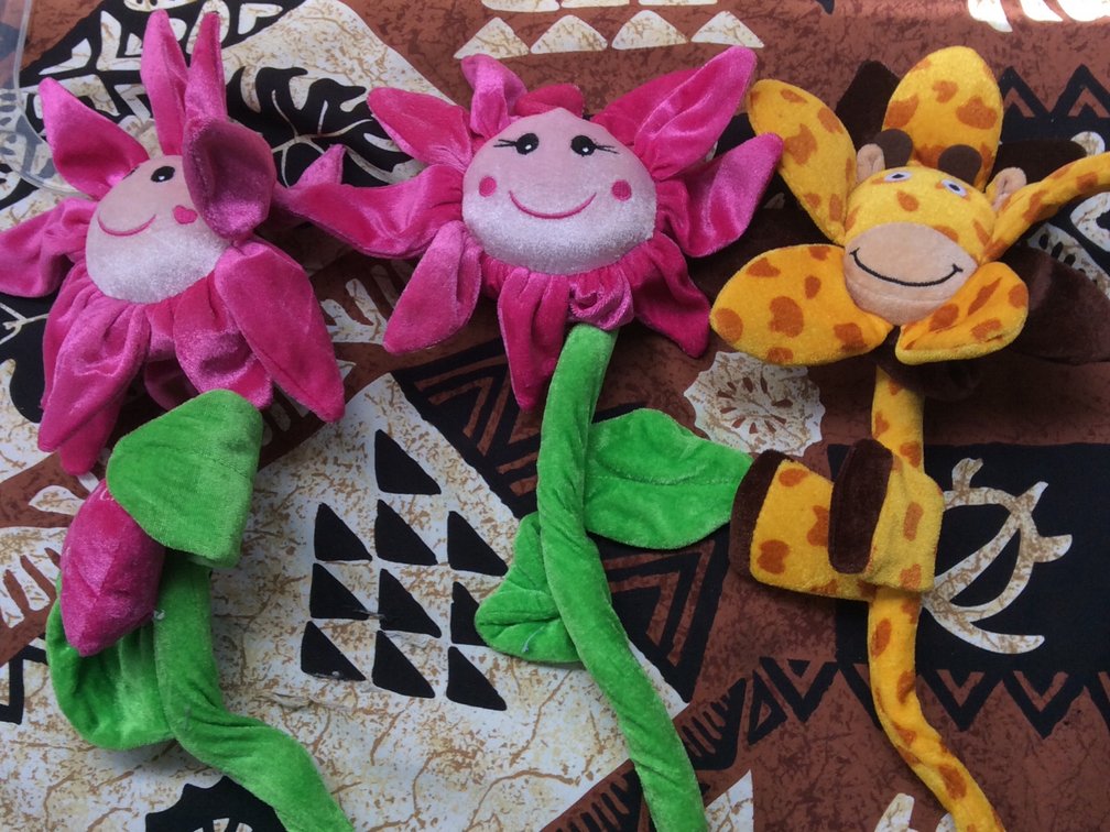 Bendable happy face flowers 