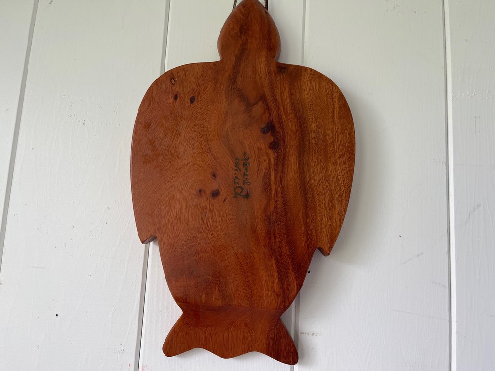 Wood Honu Signed Plaque Cutting Board