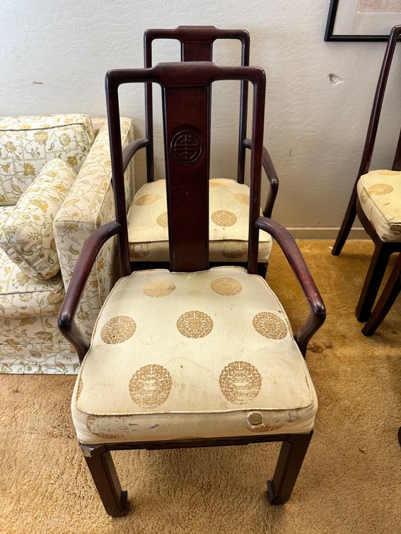 (X's 2) Pair of Armchairs with Upholstered Cushions