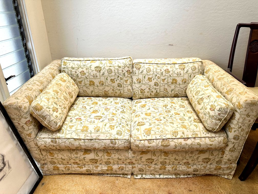 Vintage Style Floral Upholstered Loveseat Sofa