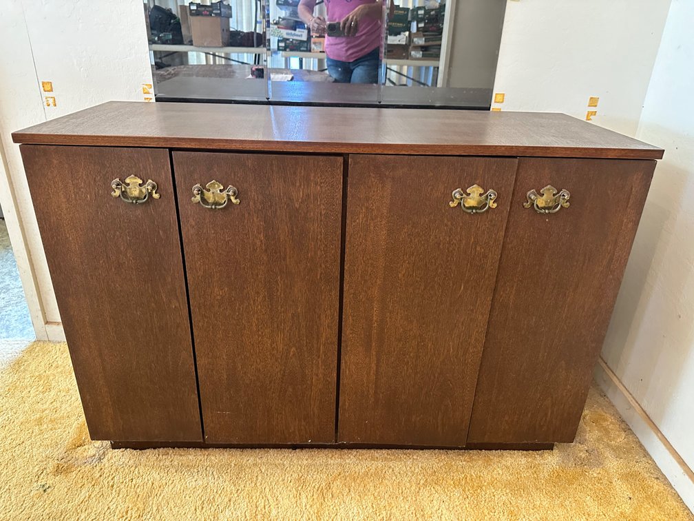 Vintage Style Wooden Cabinet with Spacious Storage