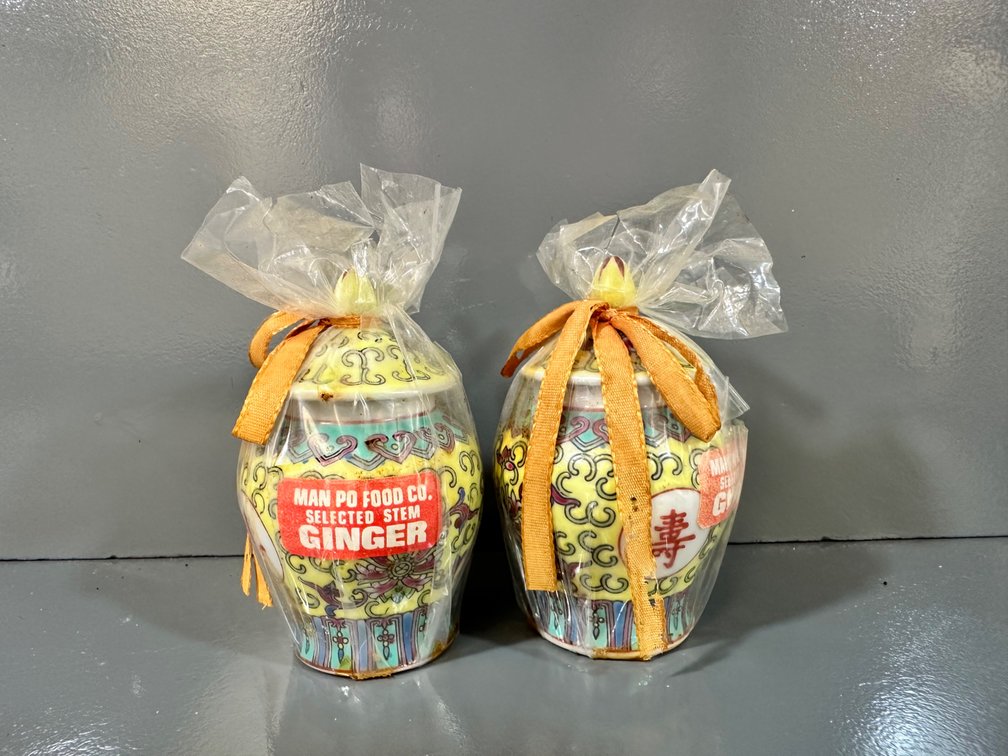 (X's 2) Man Po Food Co. Selected Stem Ginger Jars