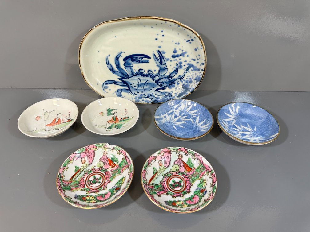 Collection of Porcelain Dishes – Varied Designs and Patterns