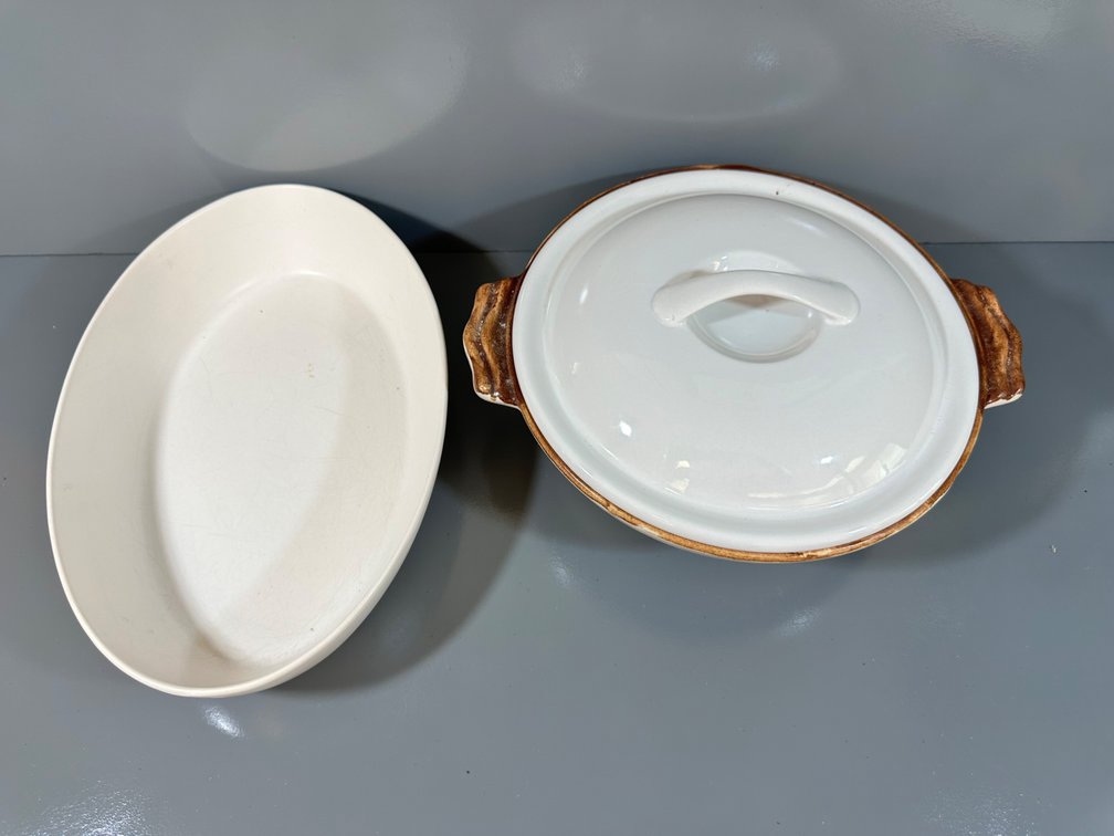  (X's 2) Ceramic Serving Dishes - The Cellar and Made in Japan