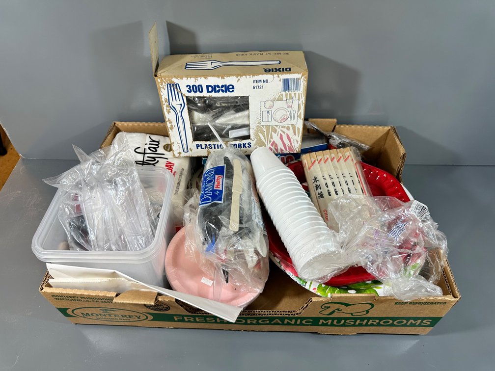 Bulk Lot of Disposable Tableware
