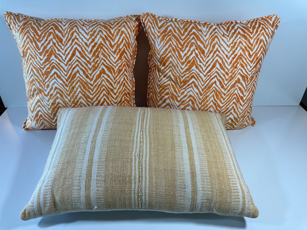 (X's 3) Set of Handmade Down-Filled Pillows from Etsy