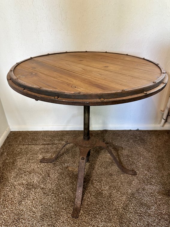 Restoration Hardware Round Industrial Table