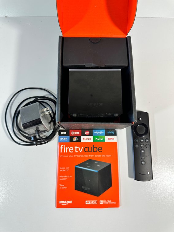 Amazon Fire TV Cube with Alexa Voice Remote - 4K HDR Streaming Media Player