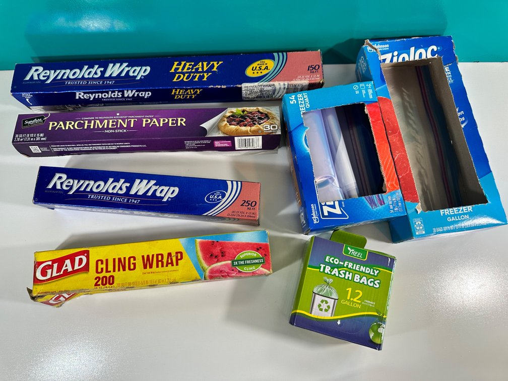 Assorted Kitchen Storage and Wrap Supplies Bundle