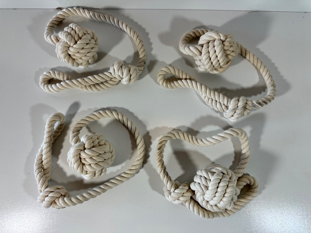 Set of Four Nautical Rope Curtain Tie Backs