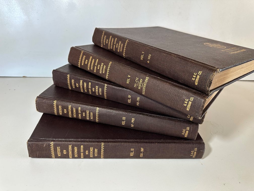 Webster New International Dictionary Second Edition Books 1-5