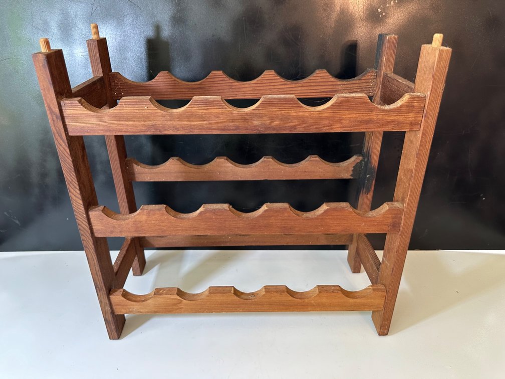 Wood Frame Wine Rack 