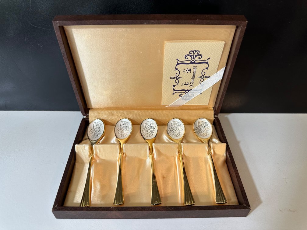 Martian Original Collection Five Piece Brite Cloisonne Spoons