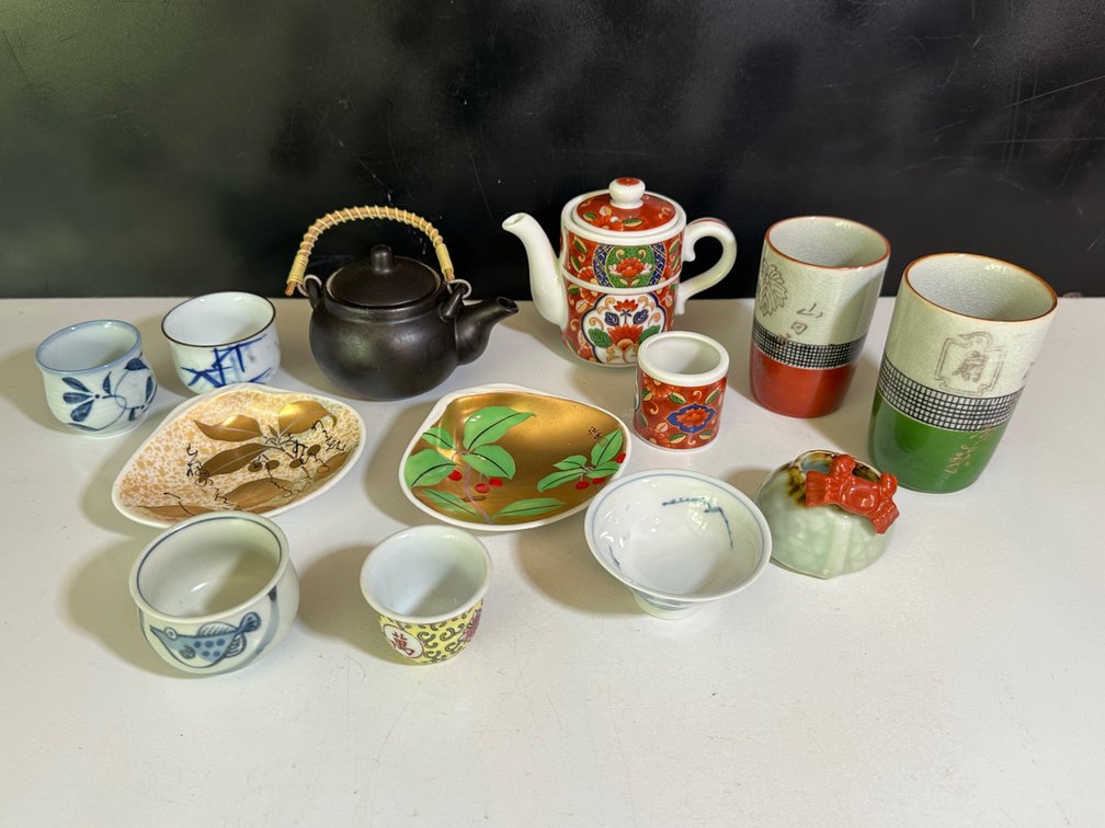 Mixed Lot of Cups, Tea Pot and Small Dishes