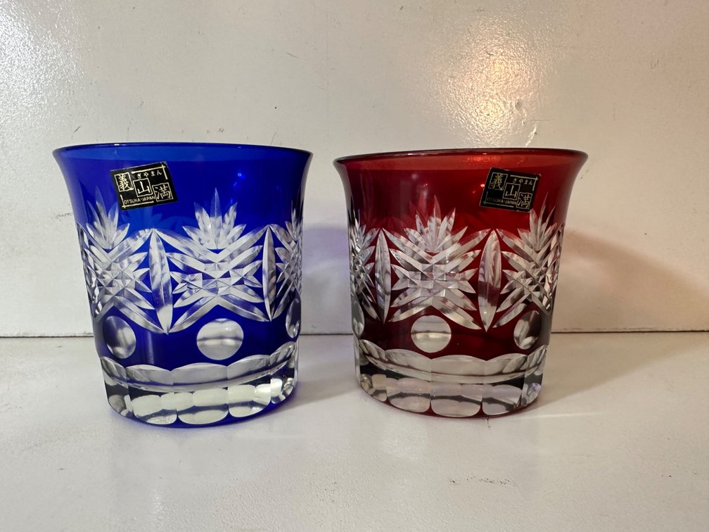 (X's 2) Otsuka Japan Edo Kiriko Glassware