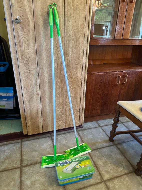Two Swiffers and Swiffer Wet Pads