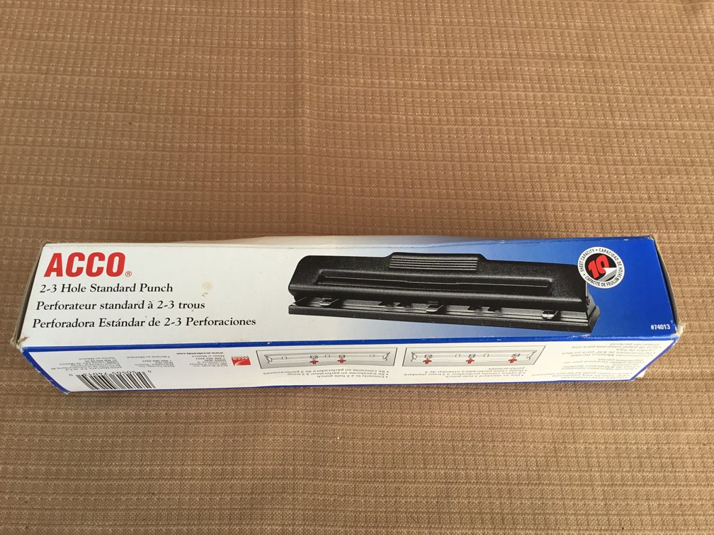 Three Hole Punch
