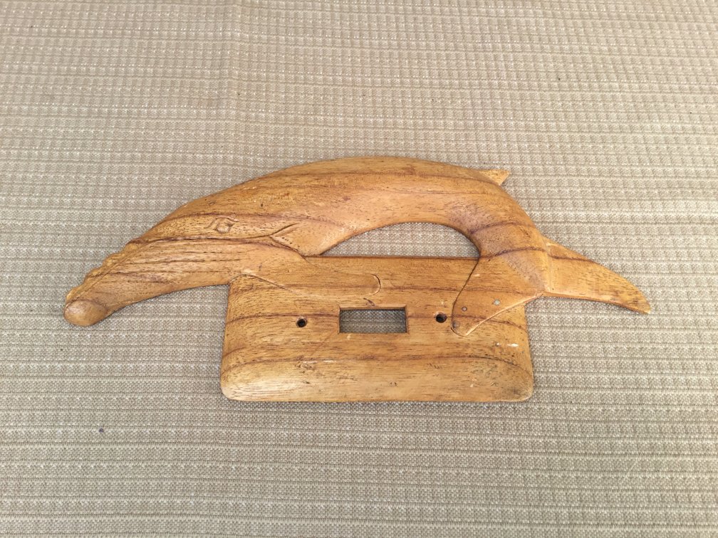 Wooden Whale Light Switch Plate