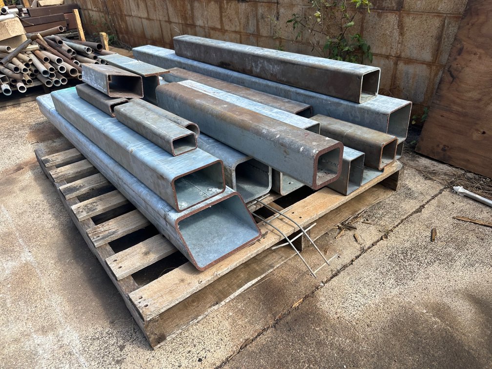 Pallet of Square Metal Tubing