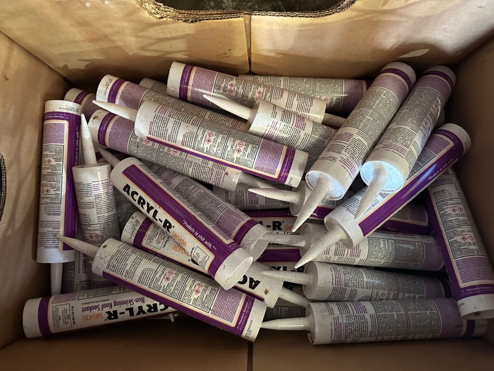 Tubes of Acryl-R SM5430 Non-Skinning Roof Sealant