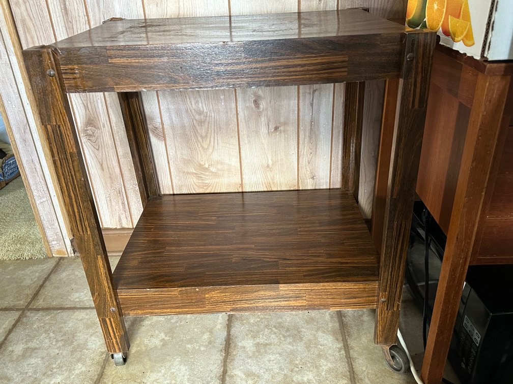 Two Tier Laminate Rolling Kitchen Cart