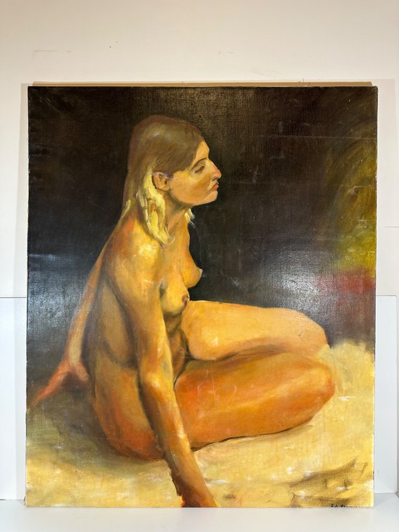 Original Nude Painting by R.A. Smith – 1965 - from the Guslander Estate