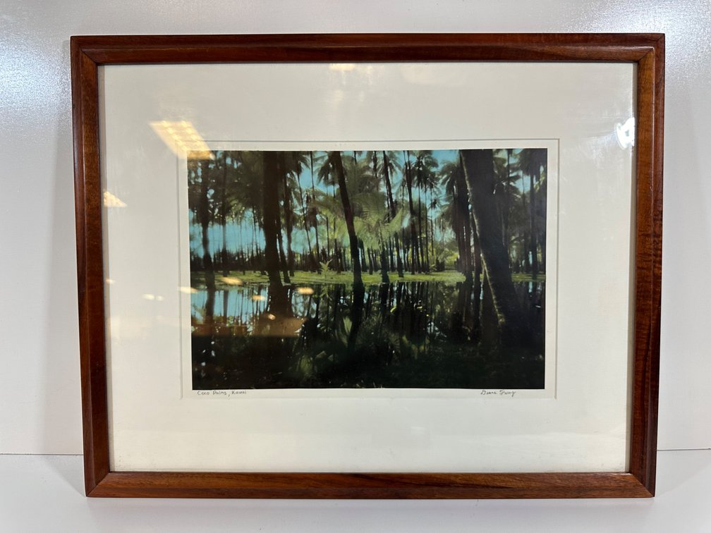 Framed and Matted Photograph of Coco Palms, Kauai by Diane Ferry from Guslander Estate