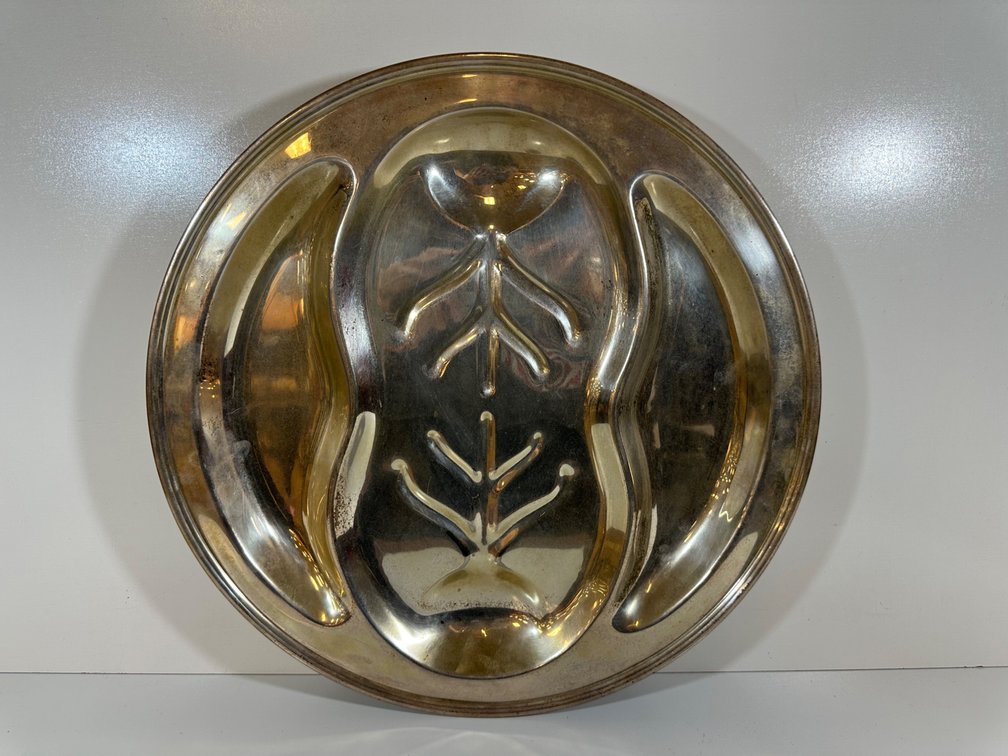 Silver-Plated on Copper Well and Tree Platter - Guslander Estate