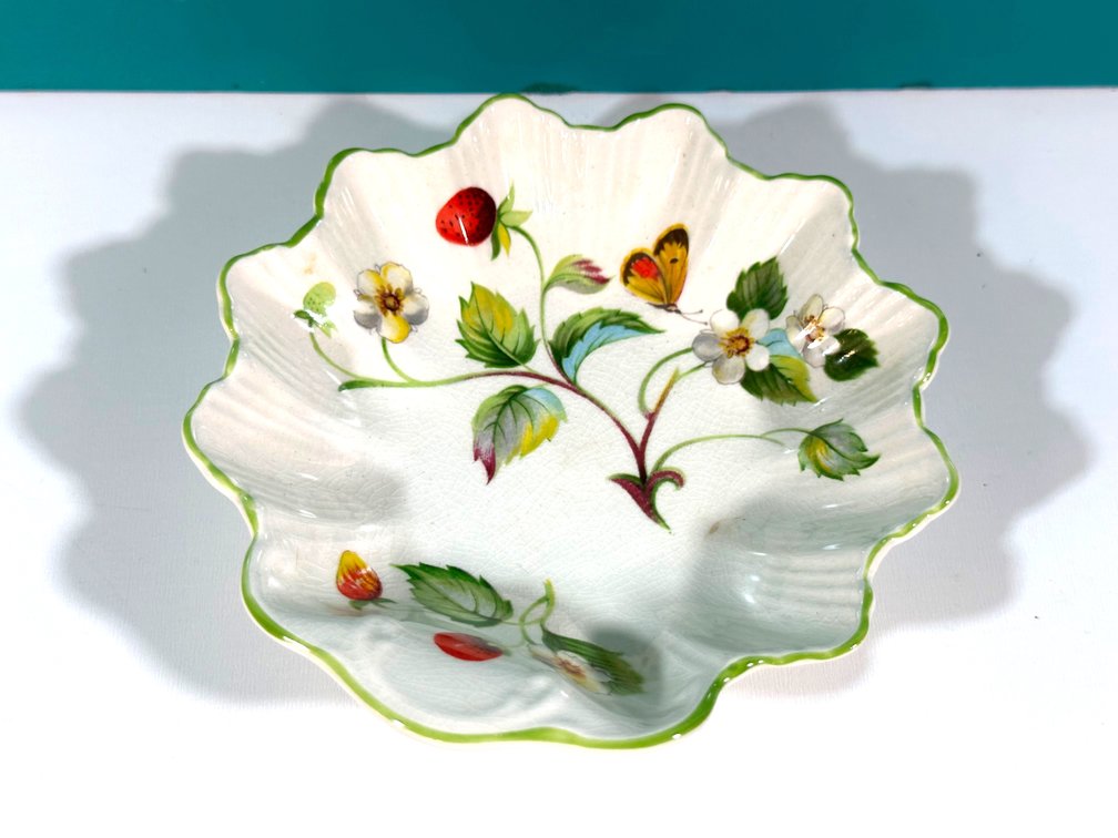 Vintage "Strawberry" Petal-Shaped Dish by Old Foley, James Kent, Ltd. from The Guslander Estate