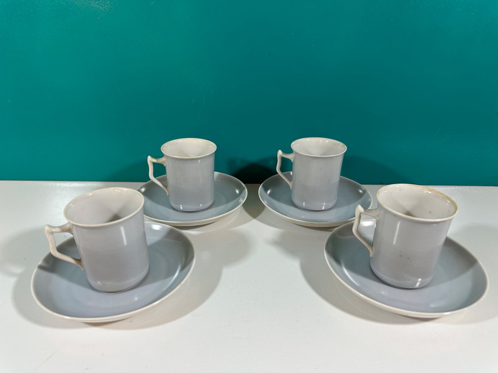 (X's 4)  Set of Four Richard Ginori Demitasse Cups and Saucers from The Guslander Estate