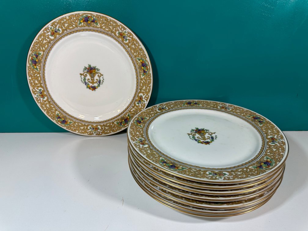 (X's 8)  Set of Eight Vintage Serving Plates "The Beverley" by Rosenthal, 1925 – The Guslander Estate