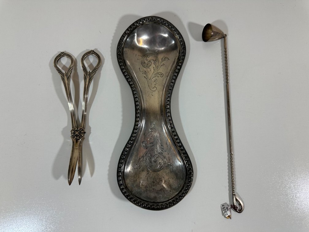 Silver-Plated and Sterling Silver Candle Snuffer Set - Guslander Estate