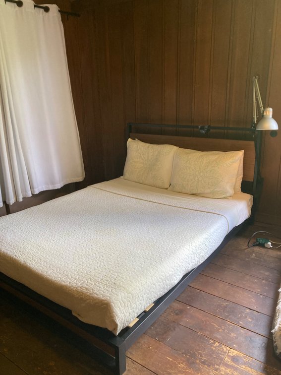 Queen size bed frame with headboard
