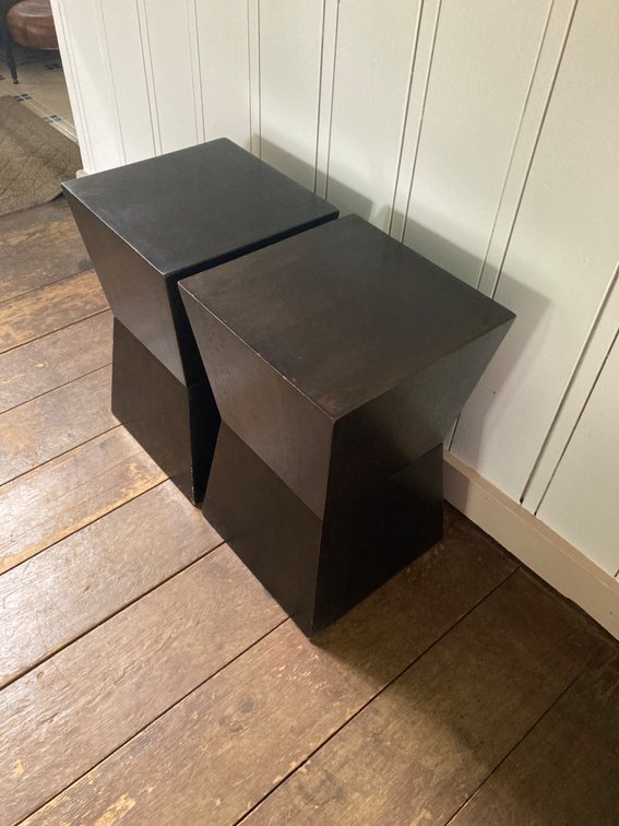 (X's2) West Elm Solid Wood Side Tables