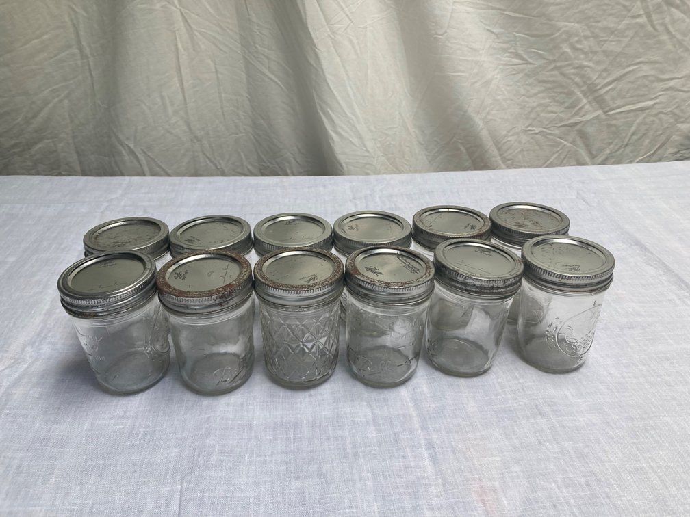 Dozen Half Pint Jars with Lids