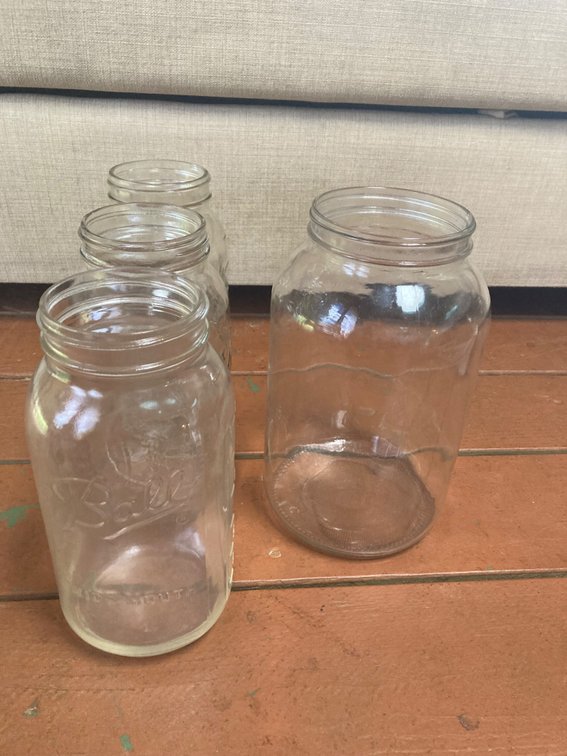 One Gallon Jar Three Half Gallon Jars 