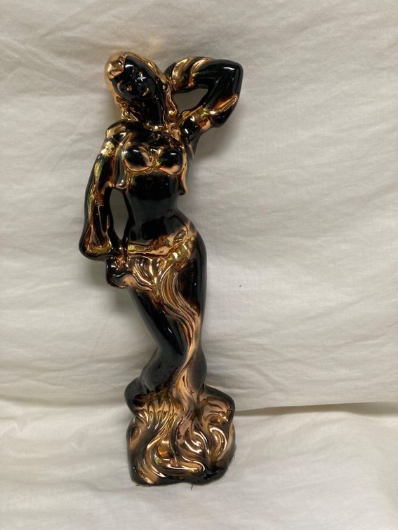 Art Deco Antique 1940s Belly Dance Statue 