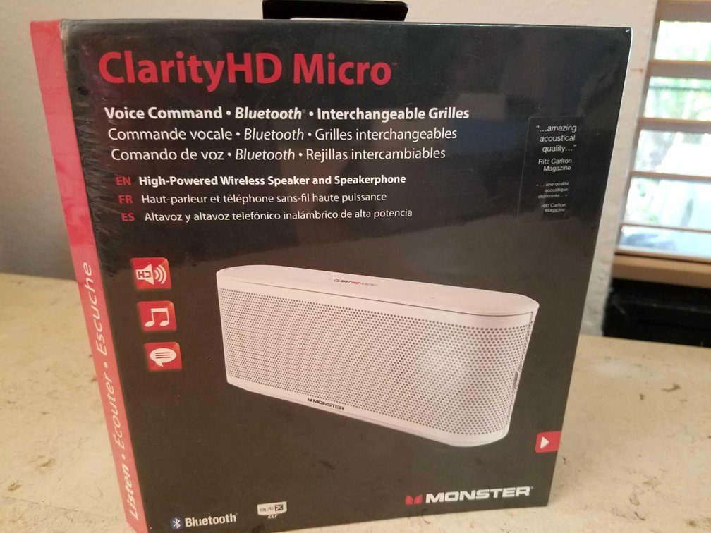 NEW IN BOX.  HD Micro Voice Command, Bluetooth High Power Wireless Voice Speaker 