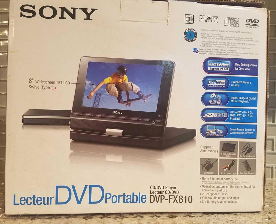 Sony Portable DVD player Brand New in Box--Never Opened